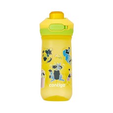 *啵比小舖*美國 Contigo Jessie 防漏兒童直飲水瓶, 1個, Pineapple/Trash Pan, Pineapple/Trash Pan, 14oz