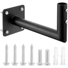 헤비 듀티 블랙 스틸 웨더베인 루프 마운트 브래킷 - 안테나 플래그 폴 및 웨더베인용 유니버설 이브 마운트베이스 3.25인치 막대 34인치