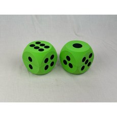 10cm圓角點數骰子組（同色2顆/組）台灣製造，圓角安全設計，點數清晰易讀，多種桌遊適用, 10cm圓角點數骰子（綠色*2）, 1個