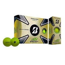브리지스톤 정품 3피스 골프공 컨택비 스트레이트 디스턴스 E12 비거리 골프볼, 그린, 1개, 12개입
