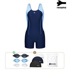[백화점정품] 여성 원피스수영복 원피스 여아골지X백3부반신수영복수경수모세트 GS2F864SET_NV 하객