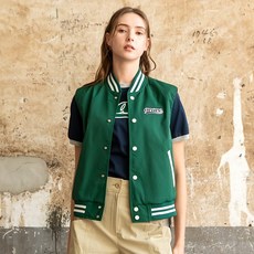 [어베이브] 골프 테니스 여성 캐릭터우븐 베스트 조끼