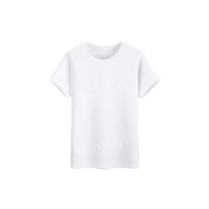 단체용티 남녀공용 고밀도 라운드 반팔 면 항공발송, 4XL, 반팔티, 1. WHITE(솜털)화이트
