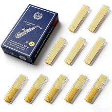 EDIETH 테너 색소폰 강도 2.0용 프리미엄 테너 색소폰 리드 10개 일관된 톤 강화 내구성 부드러운 연주성을 위해 엄선된 지팡이로 제작