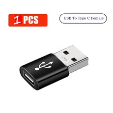 USB 3.0 to Type C OTG 어댑터 타입 A 수 변환기 (맥북 노트북 카드 리더기용), 01 1PCS Black