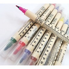 지그 듀얼캘리그라피 마카펜 MS-3400 손글씨 컬러링 디자인 공예, 010 black