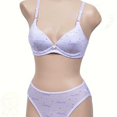 주니어 브라팬티세트 조은 하트 물결패턴 A컵 3단계 1세트