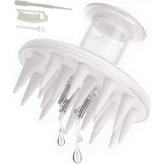 Vilike 【2 in 1 헤어 오일 어플리케이터】빠른 적용 두피 마사지 브러시 & 모발 성장 어플리케이터 - 빠른 효과를 위한 부드러운 실리콘 팁이 달린 누수 방지 미녹시딜