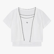 일로딜로 아일렛 가디건 나시 세트