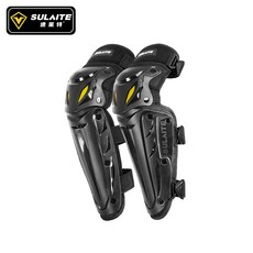SULAITE 摩托車護膝護肘套裝 機車越野騎行防摔護具, 黑色常規款【護膝一對】快拆扣/加寬側翼(,均碼