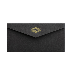 復古風米白信紙古典花紋邊框書寫流暢信件卡片裝飾皆宜, 信封｜碳黑 (5入), 1包