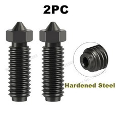 Anycubic Kobra 3 깍지 황동 경화 강철 3D 프린터 노즐 Anycubic Kobra 3 콤보 Kobra3 용 0.2 0.4 0.6 0.8 1.0mm, 2PC Hardened Steel