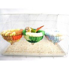 앵무새용품 아늑한 포치 횃대 새 앵무새 침대 포치 은신처 새장용품, 파스텔