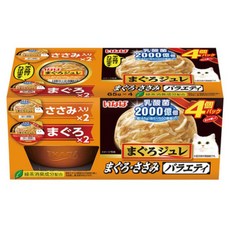 INABA 貓咪果凍點心 鮪魚雞肉口味 65g 乳酸菌添加 綠茶消臭配方, 4個, IMC-196（雞肉*2+鮪魚*2）