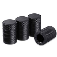 알루미늄 벨브 스템 캡 헤비 듀티 타이어 방진 공기 방지 밸브 커버 자동차 suv 트럭 오토바이 자전거용, Bla 1