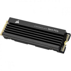 Corsair 코르사이어 MP600 PRO LPX 2TB M2 NVMe PCIe x4 Gen4 SSD - PS5 최적화 최대 7100MB초 연속 읽기 속도 및 6800MB초 쓰, 1TB_Black