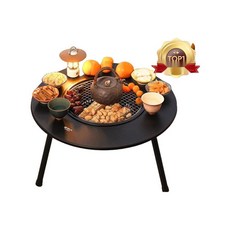 화로테이블 원유닛 테이블 원형 캠핑 숯불 불판 일체형 펜션 바비큐 모닥불 차박 난로, A. (탄소강 화로대가 가장 잘 팔리는 제품입니다.)