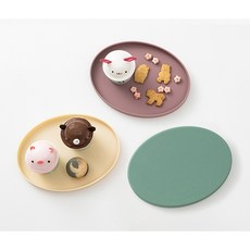 韓國BlueMama 鉑金矽膠兩用餐盤蓋, 薄荷綠, 1個