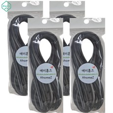 에이홈즈 어린이 고무줄 놀이용 검은색 고무줄 (3 x 1500mm), 4개