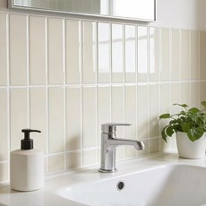 붙이는 3D 타일 시트지 방수 주방 욕실 화장실 벽면 리폼 셀프 인테리어 데코 벽지 인테리어 필름 5개, 베이지