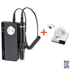 1+1 악성 발톱 손톱 젤 네일 드릴/흡진기 무좀 스케일링 페디 레진 목공 공예 수리, 1세트, 드릴(검정)+덕트2in1흡진기