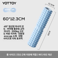 마사지기 지압 돌기 롤러 전신 스트레칭 종아리 마사지, 1개, 드림 블루 60cm 롱타입 초승달 롤러