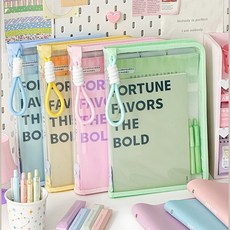 리브온 A4 지퍼 파일케이스 초등 준비물 학원 4개, 1세트, 혼합색상