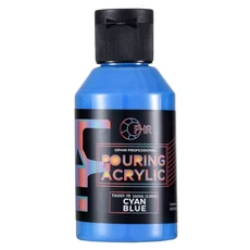 막붓 아크릴 푸어링 페인트 수성 고유량 아트 공급 36 가지 색상 100ml/병, 19 CYAN BLUE, 1개