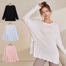 HL] 긴팔 필라폴웨어 절개 티 필라테스 웨어