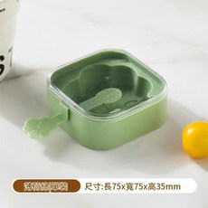 柏竣社 貓爪造型冰糕模具 附蓋 附勺 矽膠材質, 綠色 1個, 1個