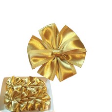 데코플러스 이중리본꽃 라인, 금색, 10개