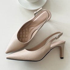 꼼지락 스틸레토 슬링백 힐 7CM