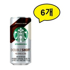 스타벅스 더블샷 에스프레소앤크림, 200ml, 6개