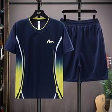 夏季男士短袖休閒運動套裝青少年速干時尚籃球服青年運動服兩件套