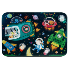 卡通拼圖 兒童益智玩具 趣味拼圖 鐵盒裝, 【100片】外太空, 1個, 100片