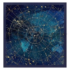 빈티지 식탁매트 마법진러그 점술 타로스프레드천 육각별, 스타리 스카이 코스