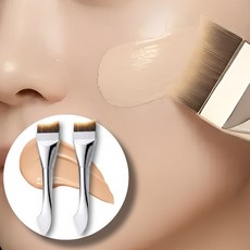 마켓리브 스파츌라 파운데이션 메이크업 납작 브러쉬, 2개, 듀얼