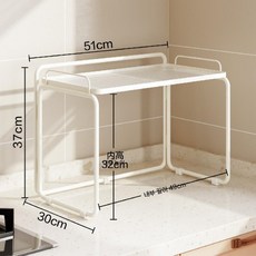 주방 전자레인지 랙 오븐랙 다용도실 선반 이케아 밥통선반 정리대, C. 접는 아크릴 선반 - 전자 레인지 선반