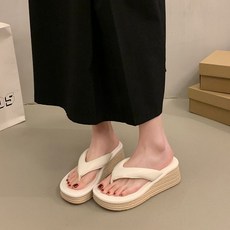 Zoovit 여성 캐주얼 웨지 쪼리 슬리퍼 키높이 여름 샌들 5cm