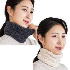 루매스 숏 넥워머 2종 세트, 그레이, 베이지, 1세트