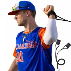 로로포우 야구 밴드 튜빙 스트레칭 운동, 1개, 블랙