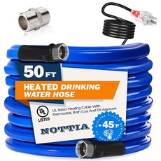 RV용 30피트 온수 호스 -45 F로 동결 보호 무연 및 BPA 무첨가 캠핑족 정원 가꾸기 가축 가정용 안전한 식수, 50FT, 1개