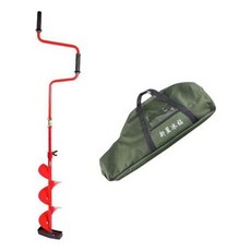 라움샵 얼음구멍 얼음낚시 씨타임 아이스드릴+가방 아이스오거 빙어낚시 얼음끌, 아이스드릴 18cm