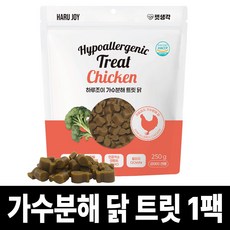 펫생각 하루조이 강아지 가수분해 간식 닭 트릿 저알러지 저칼로리 다이어트 노즈워크 훈련, 1개, 250g, 트릿 닭