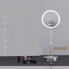 높이조절거울 확대거울 LED 화장대 조명 책상 USB, 1단계 실버 22cm 10 라이트 메모리 5000mAh