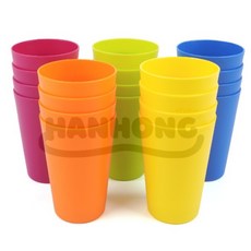 루온이스토어 플라스틱컵 4P 파티컵, 오렌지