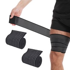 밴드식 허벅지 아대, 2개, 블랙
