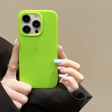 iPhone 15 Plus Pro Max 형광 네온 캔디 컬러 충격 방지 스킨 커버 용 초박형 소프트 실리콘 매트 케이스, 11 For iphone 13, 03 Green