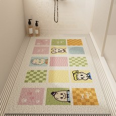 卡通風浴室絲圈地墊淋浴房防摔防滑pvc地墊 60x120cm