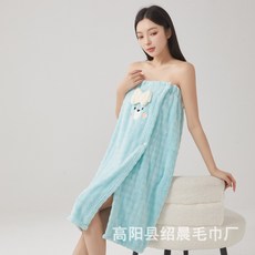 吸水珊瑚絨卡通玩偶浴巾浴裙, 綠寶石